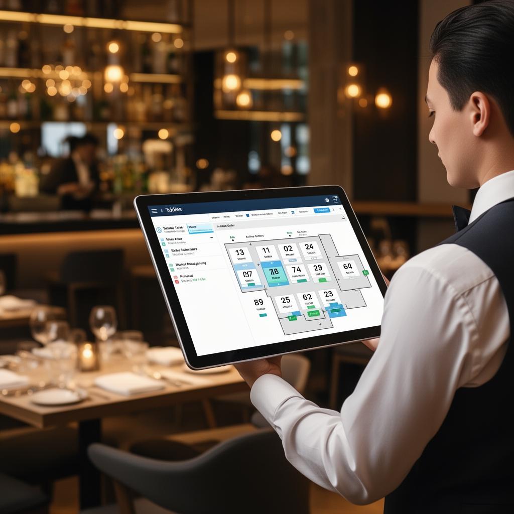 Serveur utilisant le tableau de bord de gestion des tables